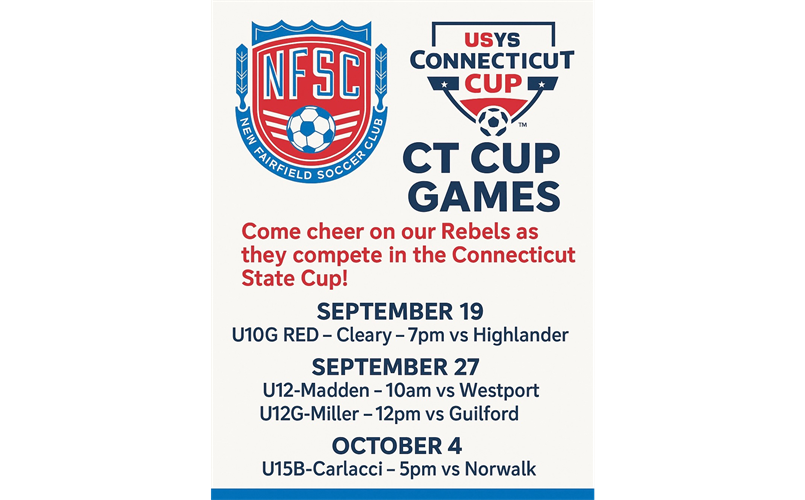 CT Cup games this weekend!!