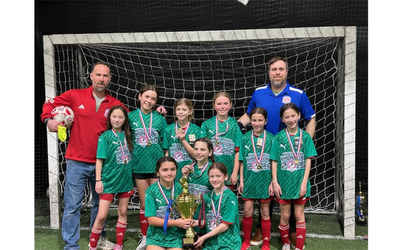 The U12 Girls won the COSA Winter Cup!